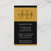 YourJobTitle Stripes Gold Visitenkarte (Rückseite)