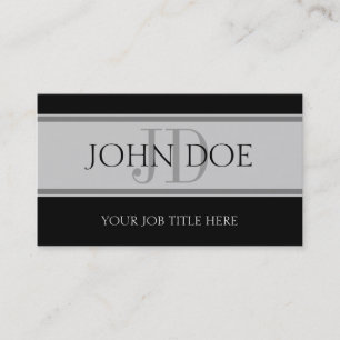 YourJobTitle Stripes Silver Visitenkarte