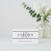 YourJobTitle Stripes W/W Visitenkarte (Stehend Vorderseite)