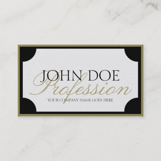 YourJobTitle W/B Goldgrenze/kundengerechtes Skript Visitenkarte (Vorderseite)