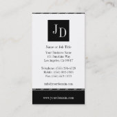 YourJobTitle! Weiß Visitenkarte (Rückseite)