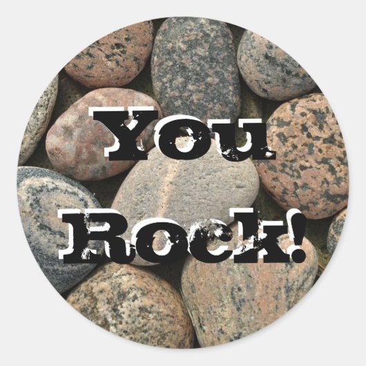 YouRock! Runder Aufkleber (Vorderseite)