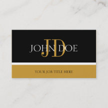 YourProfession Monogramm-schwarzes/gelbes Gold