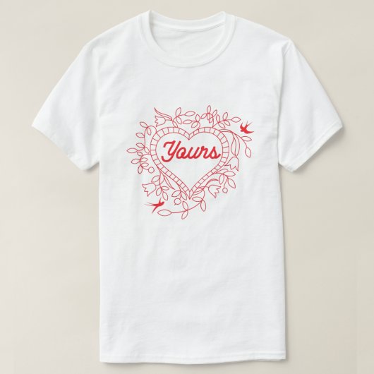 Yours Couples Valentinschen T - Shirt (Design vorne)
