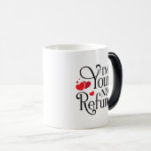 Yours-Monogramm-Tasse Verwandlungstasse (VorderseiteRechts)