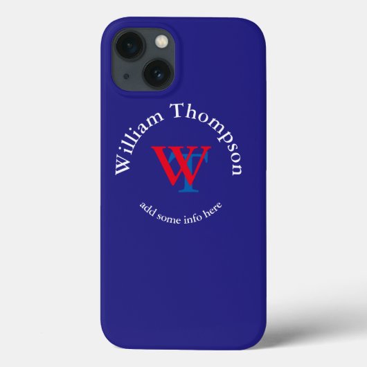 Yourself Logo Monogram Red Case-Mate iPhone Hülle (Rückseite)