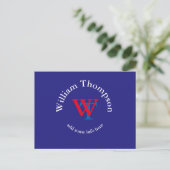 Yourself Logo Monogram Red Postkarte (Stehend Vorderseite)