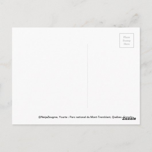 Yourte Postkarte (Rückseite)