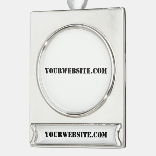 YourWebSite.com Banner-Ornament Silber (Links)