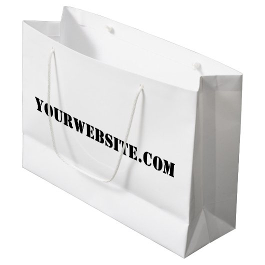 YourWebSite.com Große Geschenktüte (Vorderseite Schrägansicht)