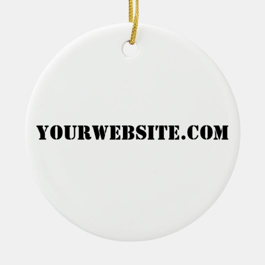 YourWebSite.com Keramik Ornament (Vorne)