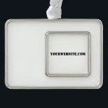 YourWebSite.com Rahmen-Ornament Silber<br><div class="desc">"YourWebSite.com" Ersetzen Sie die .com-Adresse durch Ihre Webadresse. Fügen Sie einen anderen Slogan oder Text hinzu.</div>