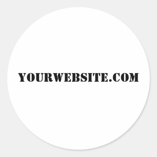 YourWebSite.com Runder Aufkleber (Vorderseite)
