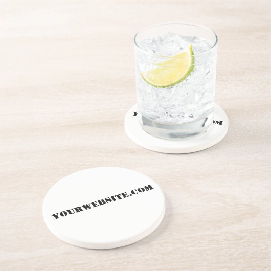 YourWebSite.com Sandstein Untersetzer (Seite)