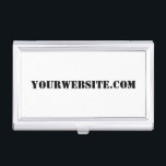 YourWebSite.com Visitenkarten Etui<br><div class="desc">"YourWebSite.com" Ersetzen Sie die .com-Adresse durch Ihre Webadresse. Fügen Sie einen anderen Slogan oder Text hinzu.</div>