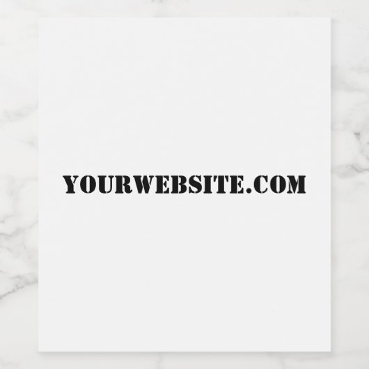YourWebSite.com Weinetikett (Einzelnes Label)