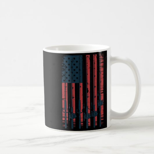 Youth American Flag Fishing Le Men Boys Patriotic Kaffeetasse (Rechts)
