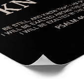 Youth Be Still & Know Christian Teen Girl Wome Poster (Ecke)