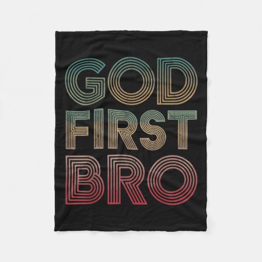 Youth Boy God First Bro Funny Christian God Brothe Fleecedecke (Vorderseite)