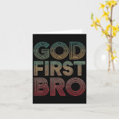 Youth Boy God First Bro Funny Christian God Brothe Karte (Gelbe Blume)