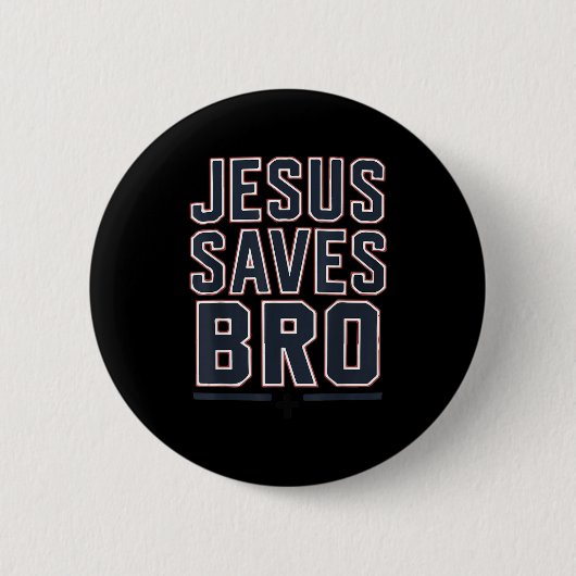 Youth Boy Jesus Saves Bro Funny Christian Teen Gir Button (Vorderseite)
