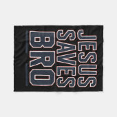 Youth Boy Jesus Saves Bro Funny Christian Teen Gir Fleecedecke (Vorderseite (Horizontal))