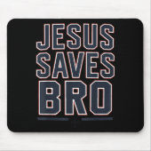 Youth Boy Jesus Saves Bro Funny Christian Teen Gir Mousepad (Vorne)