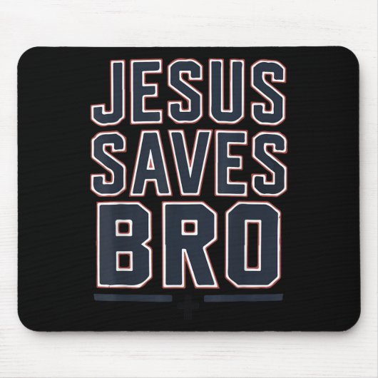 Youth Boy Jesus Saves Bro Funny Christian Teen Gir Mousepad (Vorne)
