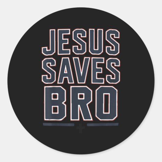Youth Boy Jesus Saves Bro Funny Christian Teen Gir Runder Aufkleber (Vorderseite)