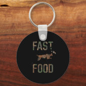 Youth Boys Camo Deer Hunting Fast Food Funny Hunti Schlüsselanhänger (Vorderseite)