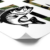 Youth Camo Faith Hunting Fishing Cross Hook Christ Poster (Ecke)