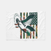 Youth Camo Mallard Duck Hunting Camouflage America Fleecedecke (Vorderseite (Horizontal))