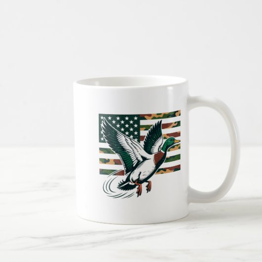 Youth Camo Mallard Duck Hunting Camouflage America Kaffeetasse (Rechts)