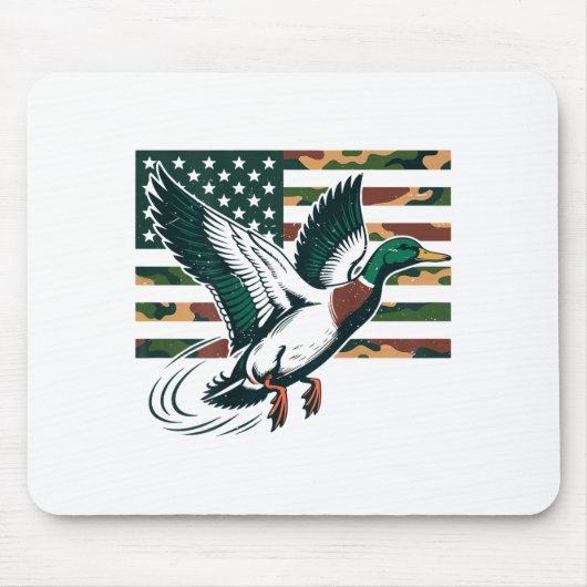 Youth Camo Mallard Duck Hunting Camouflage America Mousepad (Vorne)