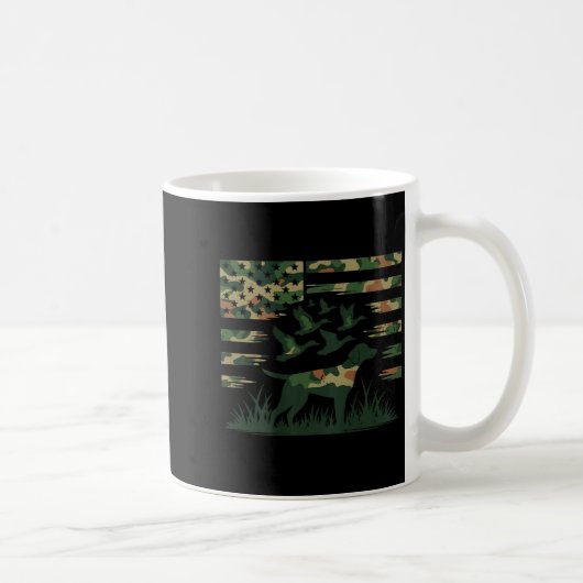 Youth Camo Mallard Duck Hunting Dog Camouflage Ame Kaffeetasse (Rechts)