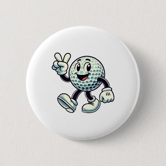 Youth Golf Player Boys Golf Funny Button (Vorderseite)
