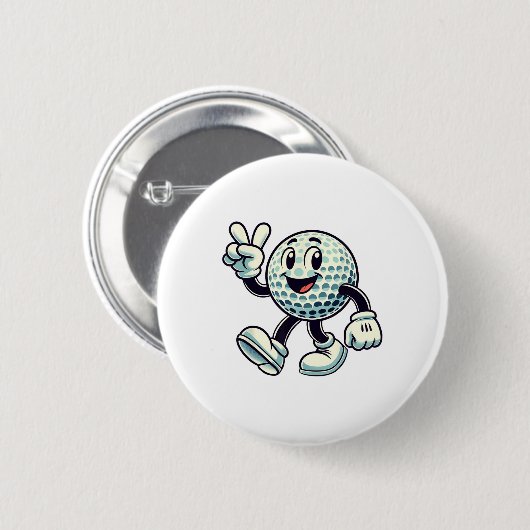 Youth Golf Player Boys Golf Funny Button (Vorne & Hinten)