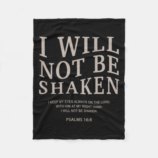 Youth I Will Not Be Shaken Christian Teen Girl Wom Fleecedecke (Vorderseite)