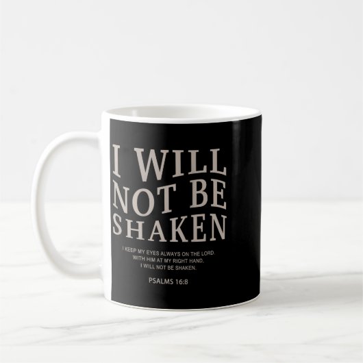 Youth I Will Not Be Shaken Christian Teen Girl Wom Kaffeetasse (Links)