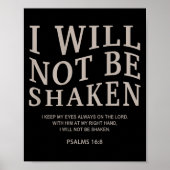 Youth I Will Not Be Shaken Christian Teen Girl Wom Poster (Vorne)