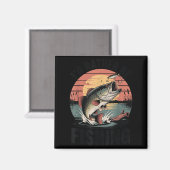 Youth I'd Rather Be Fishing-shirt Boy Largemouth B Magnet (Vorderseite/Rückseite)