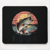 Youth I'd Rather Be Fishing-shirt Boy Largemouth B Mousepad (Vorne)