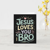Youth Jesus Love You Bro Funny Christian God Son B Karte (Gelbe Blume)