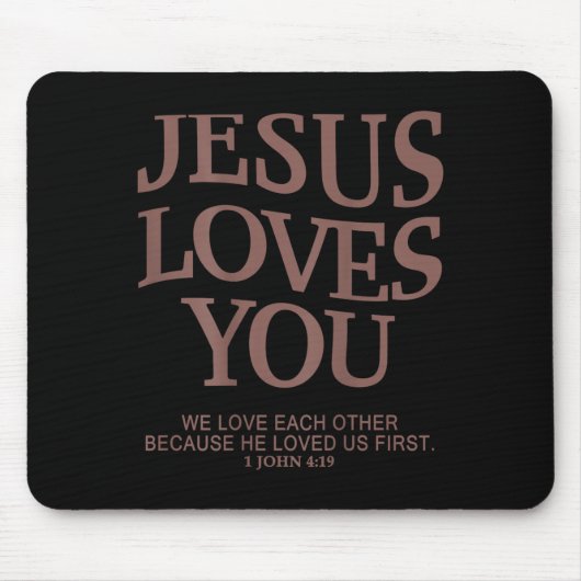 Youth Jesus Love You Christian God Good Boy Son Me Mousepad (Vorne)
