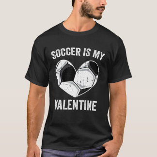 Youth League Little Soccer Heart Valentinstag T-Shirt