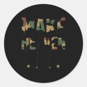 Youth Make Heaven Crowded Camouflage Jesus Camo Ch Runder Aufkleber (Vorderseite)