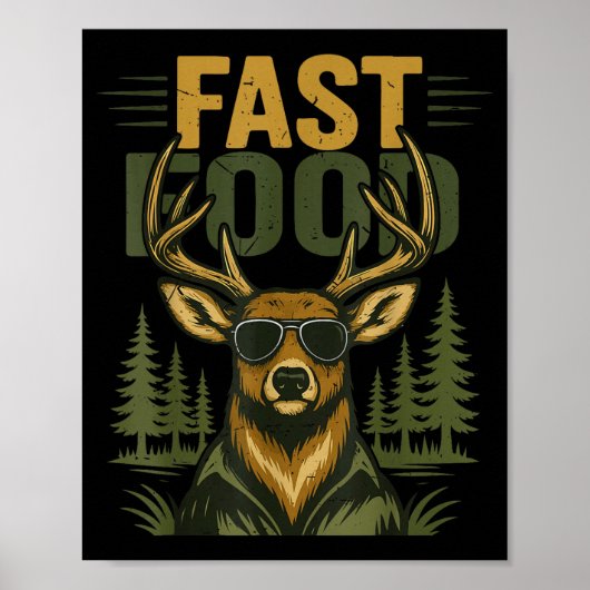 Youth Men Fast Food Camo Deer Hunting Boy Teen Hun Poster (Vorne)