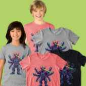 Youth Psychedelic Brain Monster Ray Clothing Item Tri-Blend Shirt