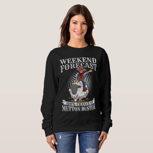 Youth Rodeo Mutton Busting Quote for a Mutton Bust Sweatshirt (Vorne ganz)