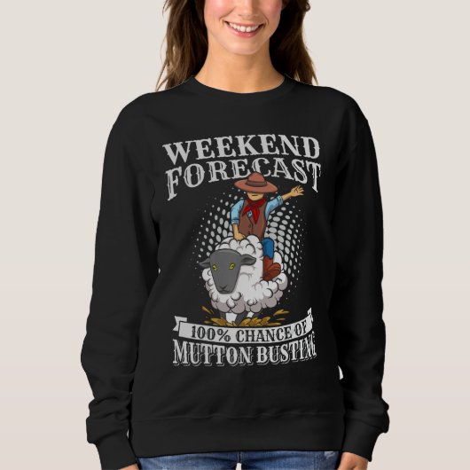 Youth Rodeo Mutton Busting Quote for a Mutton Bust Sweatshirt (Vorderseite)